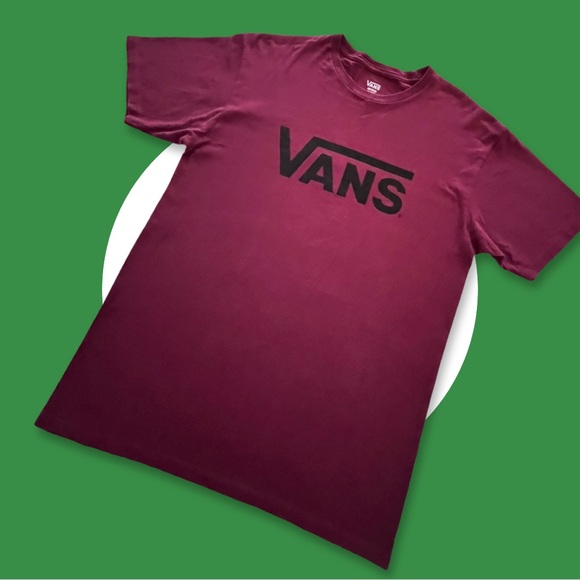 Vans Shirts Vans Gender Neutral Burgundy Logo Classic Tshirt Poshmark
